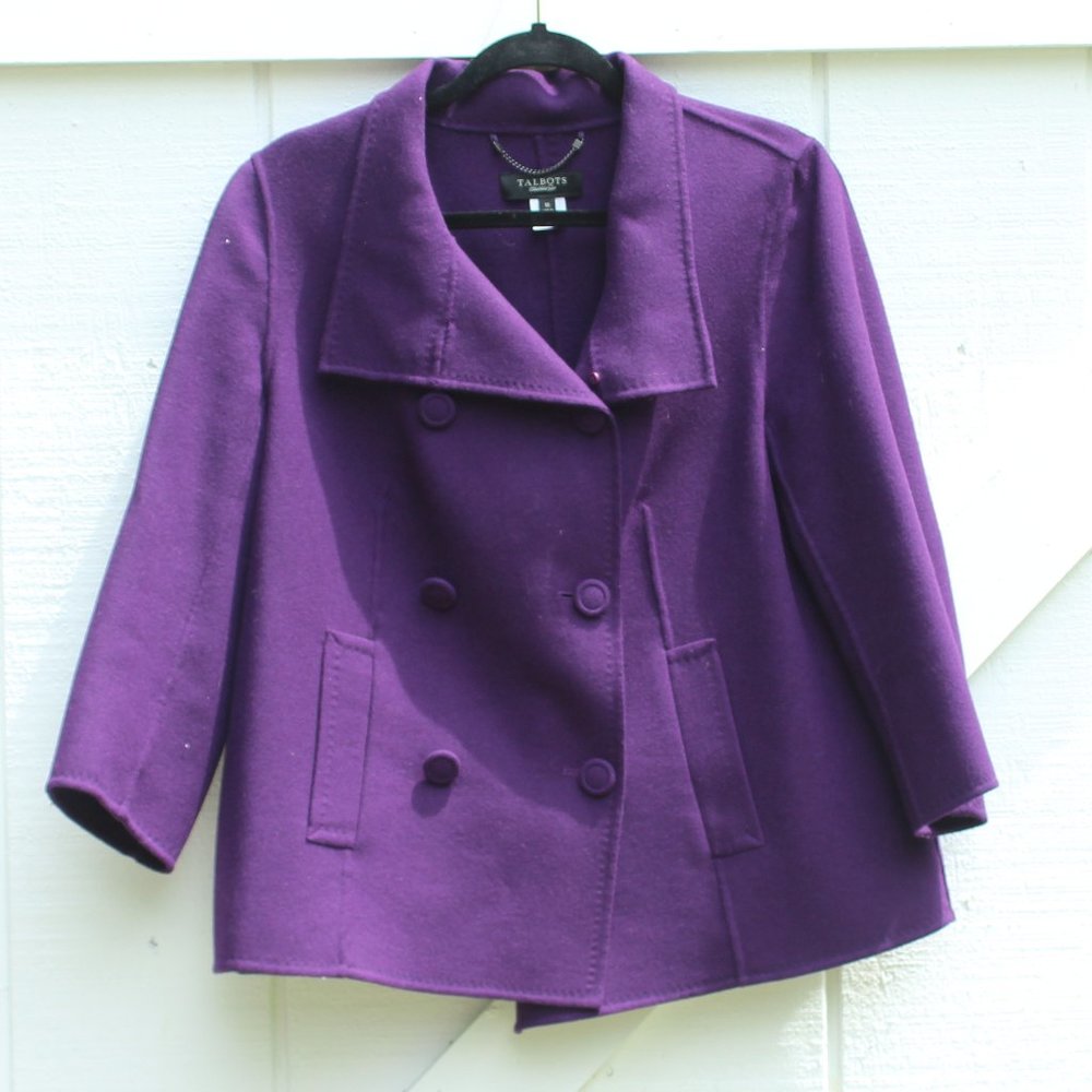 Talbots Purple Wool Coat